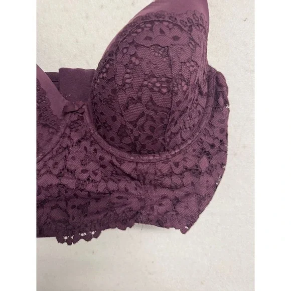 Victoria's Secret | SEXY Purple Lace Longline Bra Mini Bustier 38D convertible - Picture 3 of 7